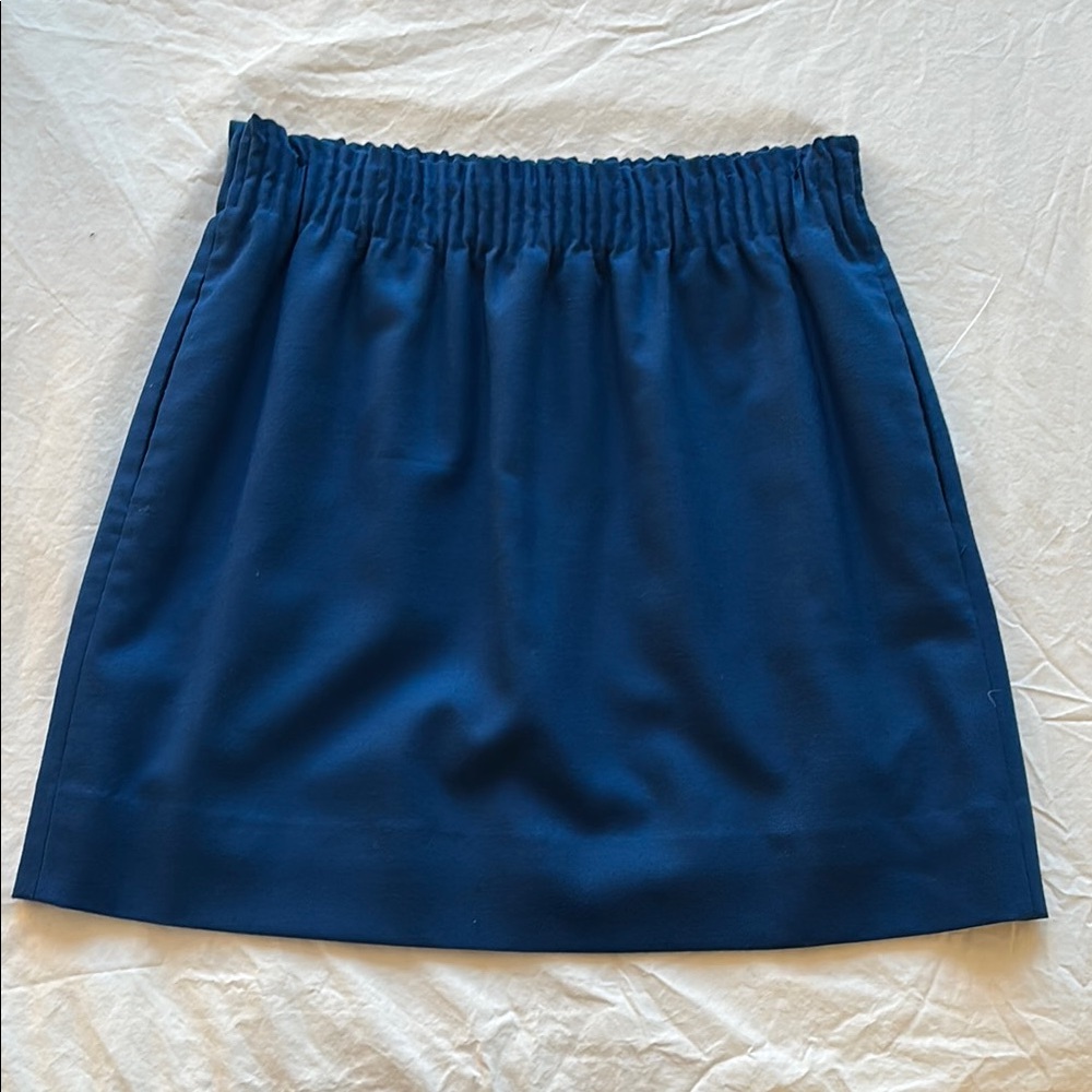 J. Crew Navy Blue Smocked Bubble Skirt